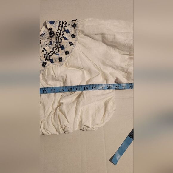 NWT Free People Joni Embroidered Crop Top in Ivory Size Small - Picture 7 of 11